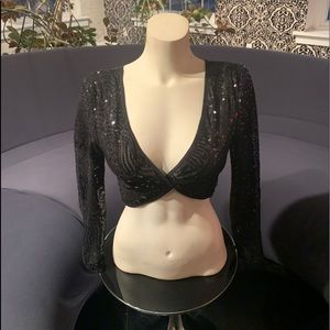 Women Sequin Cardigan Party Shrug
